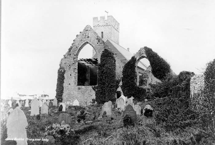 Monkton Priory Church left ruinous until its restoration in the late 19th century