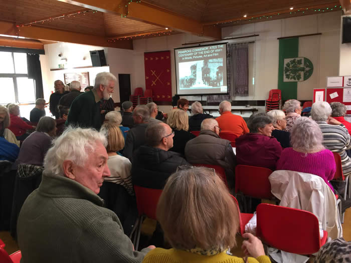 A large gathering attends the launch of our memorial book 'Pembroke Remembers'