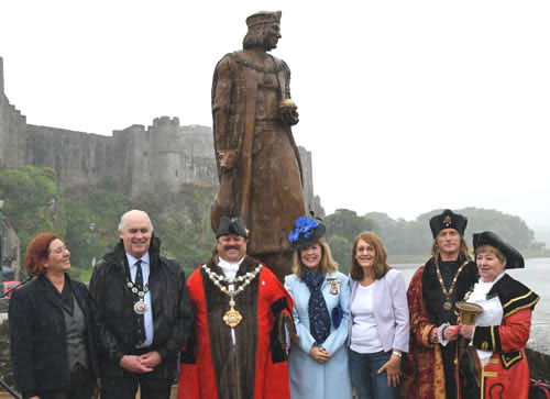 The unveiling of the statue of Henry VII in Pembroke June 10th - picture by Martin Caveney