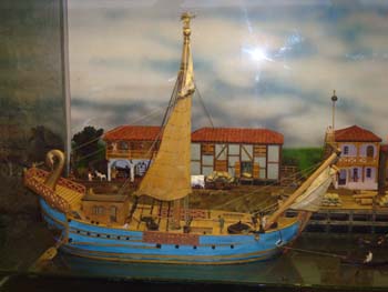 A Roman trading vessel as seen at Colchester Museum