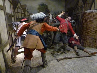Battle in Main Street, Pembroke Castle tableau
